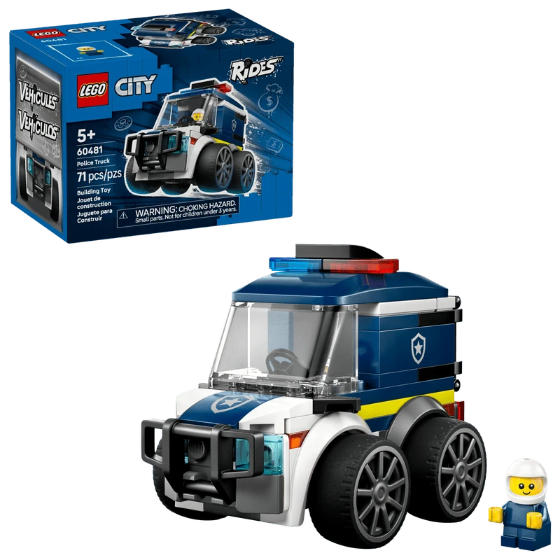  LEGO City Rides – Truck Building Toy For Kids - Pretend Play Set For Boys & Girls, Ages 5+ - With Officer Junior Minifigure - Gift Idea For Birthdays - 60481