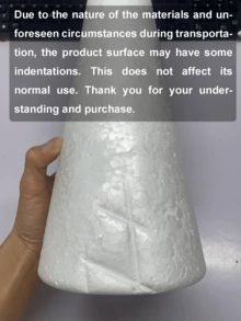 1 buc con mare din spumă solidă albă/con rotund, consumabile de sărbători DIY, Crăciun din spumă PS, decor pentru scene de ziua de naștere, afișaj pentru evenimente, accesorii pentru con, decor pentru casă, con de brad de Crăciun artificial strălucitor, con de brad de Crăciun, con decor de Crăciun, Anul Nou, Ziua Recunoștinței, iarnă, cadou manual de Ziua Îndrăgostiților