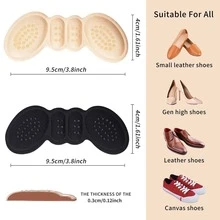 QKC 10 Pairs Shoe Heel Grips Pads, Suitable For Loose Shoes, Comfortable Heel Cushions For Men And Women, Filling Inserts To Improve Shoe Fit And Prevent Slipping, Blisters