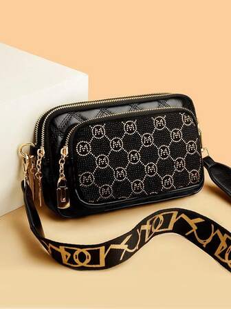 1pc Fashionable Small Shoulder Bag, Minimalist Multi-Function Zipper Crossbody Bag, Women Outdoor Phone Pouch