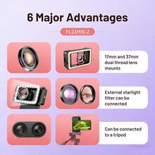 APEXEL 15X Phone Macro Lens With LED Fill Light, 15X Macro Lens + 17mm Thread Lens Adapter Compatible With Iphone And Almost Smartphone - Black - View 8