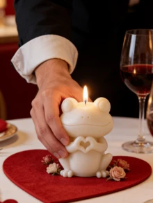Velas aromáticas con diseños de animales lindos para el Día de San Valentín, con múltiples estilos. Decoración para fiesta del Día de San Valentín, regalo romántico para confesión, decoración del hogar y ornamentos para interacción romántica de parejas