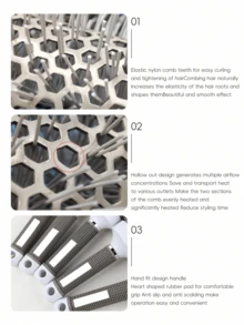 1 lược tròn chuyên nghiệp, thích hợp để sấy và uốn tóc, 5 kích cỡ tùy chọn, với thân lược bằng nhôm thoáng khí, chống tĩnh điện, sử dụng được cho cả tóc ướt và tóc khô - Dành cho phụ nữ trưởng thành, thích hợp cho tóc dày, không mùi, tuyệt vời cho các kiểu tóc hàng ngày, có thể sử dụng trong salon, làm quà tặng, sử dụng hàng ngày, đi học, du lịch, phụ kiện tóc nữ, lược, lược chải tóc. - Xám - Xem 3