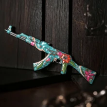 1个8厘米反恐精英合金双面雕刻钥匙扣，适合桌面摆放和作为小型钥匙吊坠 - 彩色 - 查看 15