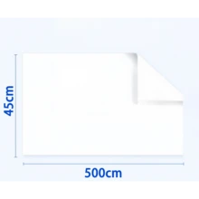 1卷自粘白板/黑板墙贴，带板擦，办公及家居装饰帆布留言板（卷内含刀+白板笔+抹布，可移除贴纸和薄膜卷包装在一起，需要展开薄膜才能看到可移除贴纸）