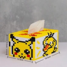 1365pcs/4990pcs Pokemon Anime Tissue Box Organizer - Collectible Building Blocks Toy, Ideal Gift For Collectors And Fans, New Year, Birthday, Holiday Rewards - Multicolor - View 12