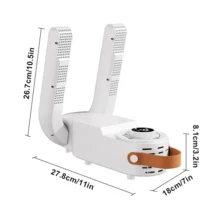 Secador de zapatos inteligente con temperatura constante Circulación de aire caliente para un secado rápido Esteriliza y desodoriza Apagado automático programable Diseño plegable y portátil Funcionamiento silencioso Apto para uso doméstico y de viaje Ahorra energía y espacio El regalo perfecto para estas fiestas. - Blanco - Ver 2