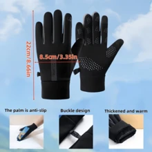 Guantes cálidos de mujer para otoño e invierno, extra gruesos y cálidos, con función de pantalla táctil, adecuados para salir, conducir y ocio. - Talla única - Ver 2