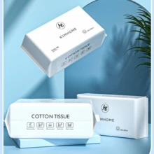 50/100/200片装一次性面巾纸，厚实柔软，干湿两用，适用于清洁、护肤和卸妆，适合旅行、办公、返校使用（随机包装） - 有花紋 - 查看 5
