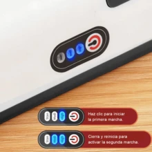 Afilador eléctrico de cuchillos, afilado rápido de cuchillas para diversos utensilios de cocina. Tres ajustes de velocidad para un control preciso, disco de afilado de alta velocidad que proporciona un afilado eficaz. La protección de acero inoxidable 304 garantiza una gran durabilidad, mientras que la base antideslizante proporciona un funcionamiento estable. Su diseño compacto facilita su almacenamiento. Regalo ideal para las fiestas. - Negro - Ver 3