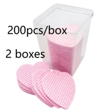 Lint Free Nail Wipes 400/1000PCS Non-Woven Fabric Nail Polish Remover Wipes No Lint Nail Wipe For Gel Nails Eyelash Extensions Glue Cleaning Pad Nail Supplies - Pink - View 14