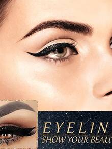 4 Pairs/Set Glitter Self-Adhesive Eyeliner & Eyeshadow False Eyelashes, Waterproof, Self-Adhesive, No Makeup Removal Required, Suitable For Parties, Cosplay, Christmas Parties Eye Makeup False Eyelashes - Multicolor - View 4