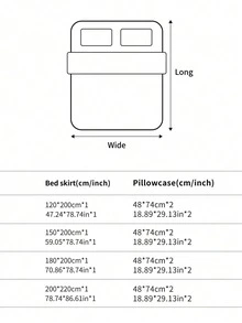 3pcs Linen Ruffle Bed Skirt Set (1pc Bed Skirt + 2pcs Pillowcases), Vintage Blue Rose Floral Print Bedding Set, Suitable For Double/Single Bed, All Season