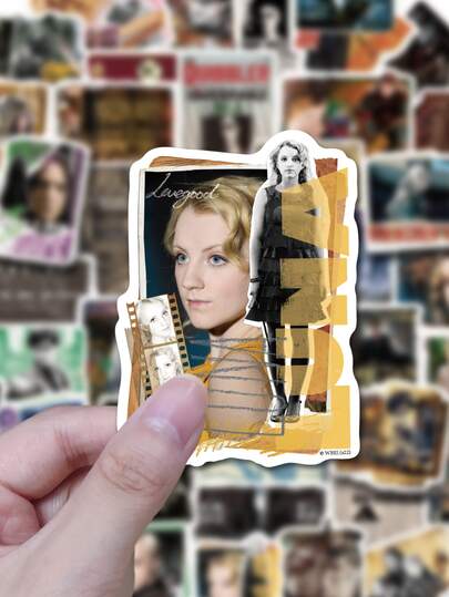 Harry Potter 50pcs Vintage Realistic Portrait Stickers, Asymmetrical Vintage Style Waterproof Vinyl Stickers, Suitable For Water Bottles, Scrapbooks, Laptops, Bumpers, Diaries, Phone Cases, Teens & Adults Bulk Pack, Birthday/Graduation Gift [Official Authorized]