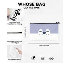 SKZ 可爱卡通 SKZOO 包包套装 - 帆布手提袋和零钱包，偶像签名包（粉丝见面会、世界巡演），STAY 粉丝周边，实用购物袋，可爱圣诞礼物 - 彩色 - 查看 10