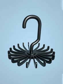 20-Slot Rotating Tie Rack, Adjustable Plastic Tie Hooks, Men's Wardrobe Organizer, Belt & Scarf Holder, 360-Degree Rotating Tie Rack, Multi-Functional Wardrobe Organizer For Ties, Scarves, Belts And Bags, Space-Saving For Home And Travel, Fits Any Closet Space - Multicolor - View 17