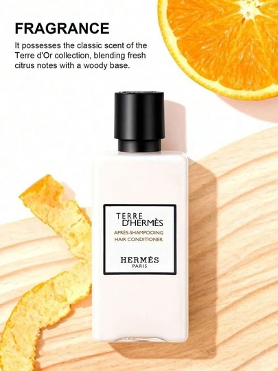 Hermès 40ml Acondicionador de la Serie Tierra, Acondicionador de cabello con fragancia duradera. Acondicionador reparador para cabello encrespado.