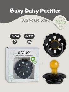 1pc Baby Flower Pacifier, Natural Soft Latex Nipple, Simulates Breastfeeding, Soothes 0-18 Months Infants, Breastfeeding Pacifier - Multicolor - View 19