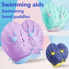 1 Pair Swim Paddles - High Strength PP Material, Unisex Kids, Enhance Propulsion Force, Improve Technique, Quick Drying Anti-Slip, Easy To Wear, Non-Slip, Essential For Swimming Training - Multicolor - View 1