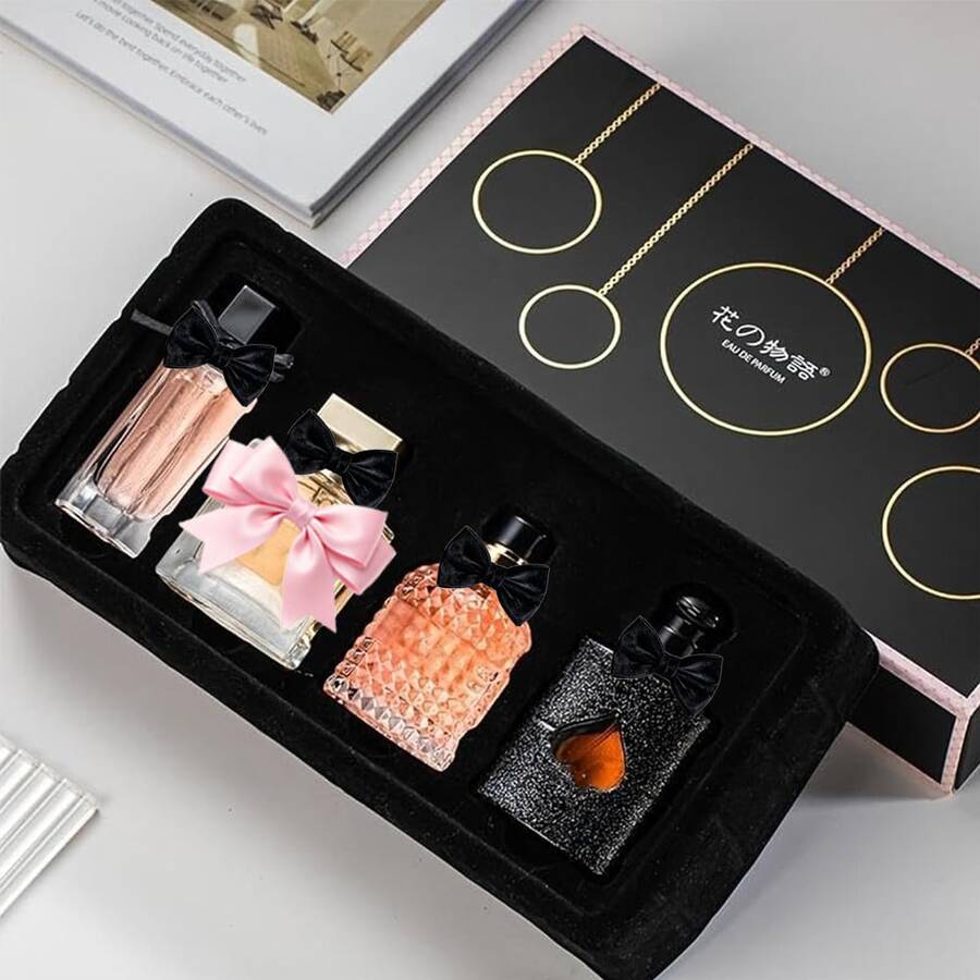 Women's Perfume Set: 4 Elegant Fragrances, Beautifully Packaged In A Gift Box, Perfect As A Gift Or For Personal Use. The Scents Are Graceful And Classic, Suitable For All Occasions. Long-Lasting Aroma, Adaptable To Different Environments. - 多樣化香型 - 查看 1