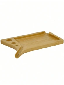 1个便携式迷你竹制香烟托盘，小巧耐用，适合居家、旅行、户外野餐和日常使用，香烟架托盘 - 彩色 - 查看 9