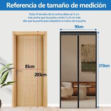Cortina Magnética, Cortina Mosquitera Magnética para Puertas, Cortina de Puerta Antimosquitos con Sello de Cierre Automático Malla, Cortina de puerta magnética para Sala de Estar (90*210CM/100*210CM) - Negro - Ver 13