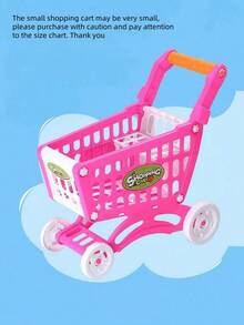 Kids Shopping Cart Toy, Push Walker Toy, Dual Storage Space, Large Capacity, Quality Material, Comes With Realistic Fruit & Vegetable, Simulates Supermarket Shopping Experience, Suitable For Bedroom, Living Room, Yard And Outdoor Use. Ideal Children's Christmas Gift (Mini Small Size Is Very Small, Please Check The Size In The Pictures Carefully. Thank You) - Multicolor - View 6