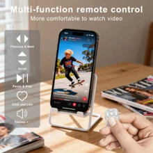 Multifunctional Ring Remote Control, Round Design, Suitable For Phone Selfie Shutter, Can Control Phone Or Tablet Page Turning, Volume Adjustment, Pause And Other Functions, Supports , IOS And Android Systems. Built-In 30mAh Battery - Multicolor - View 3