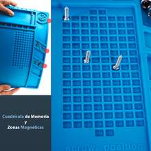 Vmingo Tapete Alfombrilla Azul Silicona Resistible Calor Almohadilla Antiestatica Reparacion Electronica Celular - Azul - Ver 3