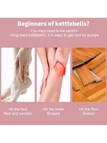 Fitness Soft Kettlebell,Kettlebell Anti-Slip Grip Weight For Home Workouts, Kettlebells Set Strength Gym Exercise - Pink-4kg - View 4