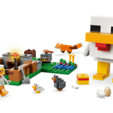 Đồ chơi xây dựng và đóng vai trang trại gà LEGO  dành cho bé trai và bé gái - Bộ đồ chơi trò chơi điện tử và các nhân vật đồ chơi dành cho trẻ em, từ 7 tuổi trở lên - Có nhân vật gà quạt - Ý tưởng quà tặng sinh nhật - 21585 - Nhiều màu - Xem 7