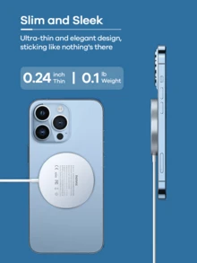 REMAX 15W Magnetic Wireless Fast Charger, 360° Auto Alignment; Multi-Protection, Suitable For All Phones; Desk/Bedside Applicable; Type-C Interface - RP-W58 - 查看 3