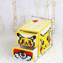 1365pcs/4990pcs Pokemon Anime Tissue Box Organizer - Collectible Building Blocks Toy, Ideal Gift For Collectors And Fans, New Year, Birthday, Holiday Rewards - Multicolor - View 8