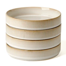 Richmount 8.25'' Pasta Bowls, Large Dinner Bowls Set Of 4, Dishwasher And Microwave Friendly - 卡布奇諾白 - 查看 7