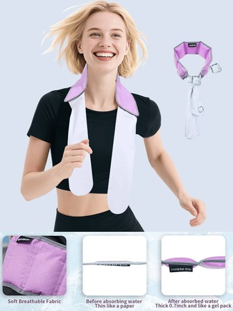 1pc Reusable Instant Cooling Neck Wrap & Ice Gel Scarf For Men & Women - Adjustable Non-Stretch Polyester, Lightweight & Portable Cooling Bandana For Summer Sports, Camping, Hiking, Fishing, Cycling - No-Leak Design, Long-Lasting Cold Retention, Stylish Outdoor Neck Cooler For Hot Weather, Travel, Work, Gym - Ideal For Adults &, Ice Pack For Injury Reusable, Cooling Product, Gel Ice Pack, Cold Pack