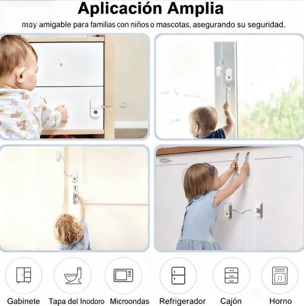 Cerraduras de huella dactilar para el hogar, adecuadas para ventanas, refrigeradores, armarios, archivadores, etc.