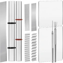 聚合物粘土切割工具、亚克力擀面杖、5件套柔性粘土切割器套装、陶瓷切片切割套装、透明矩形压板、金属丝纹理套装、针状细节造型工具