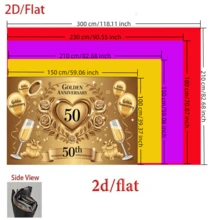 1 chiếc băng rôn sinh nhật với dòng chữ "Kỷ niệm 50 năm" màu vàng, in HD trên vải polyester, thích hợp cho các bữa tiệc sinh nhật, kỷ niệm, sân vườn, trang trí tường nhà và làm phụ kiện chụp ảnh. - Nhiều màu - Xem 3