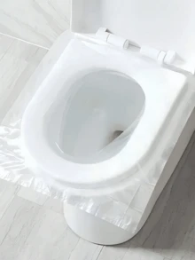 10-100pcs/Pack Disposable Plastic Waterproof Anti-Slip Toilet Seat Covers, Individually Packaged, Portable - Clear - View 4