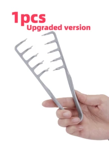 New Single-Piece Fluffy Wide-Tooth Styling Comb - Fluffy Texture, For Men, Made Of ABS Plastic With Textured Handle, Suitable For All Hair Types, Essential For Home Use, Back-To-School Season, Travel & Vacation, Can Be Used For Back-Brushing, Blow-Drying, Hairstyling, Haircuts, Edging, And Grooming - Multicolor - View 25