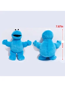 20cm Soft Sesame Street Hug Me Series Cookie Monster Plush Doll, Authentic Holiday Gift, Stuffed Cute Animal Plush Doll - Blue - View 9