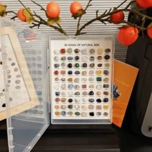 80种矿物标本样品和100种矿物鉴定指南，帮助您更好地了解矿物，包括水晶、玛瑙、萤石、黑曜石等，节日礼物（圣诞节/情人节/生日/毕业典礼）