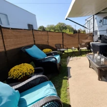 Outdoor Home Garden Privacy Net, Breathable Windproof Sun Shade Mesh, Brown