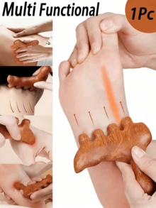 1pc Sandalwood Foot Massager Acupoint Massage Stick Point Meridian Acupoint Press Foot Tool To Smooth The Ground Muscle Shoulder Neck Fingers,School,Back To School,Travel,Travel Essentials,Home Essentials,Spa,Massage Tool,Massage,Massager,Spa