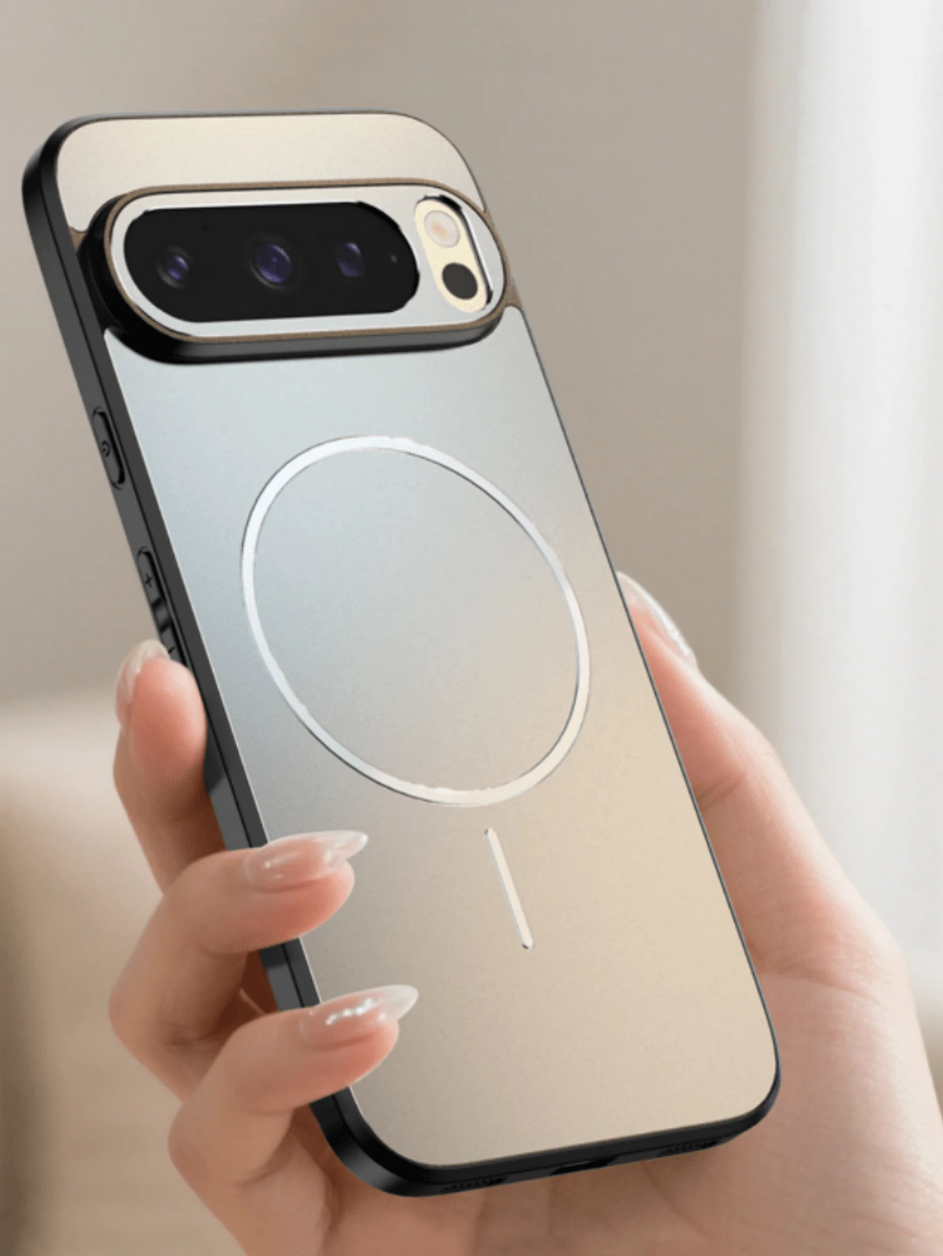 奢华磁吸无线充电镜头保护磨砂硬壳，适用于谷歌Pixel 10 Pro XL 9 Pro 9A，磨砂保护套