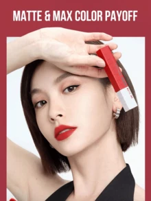Maybelline 美寶詩 Super Stay 霧面液態唇膏 #135N 5ml，超高顯色度，持久顯色，濃郁霧面妝效，易於勾勒唇形，淡淡香草味，易於塗抹，適合所有膚色 - 美寶蓮巨持色 霧面液體唇膏 135N - 查看 3