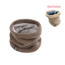 Men's Knitted Neck Warmer With Thermal Lined, Autumn/Winter Warm Windproof Neck Gaiter For Cycling - A - View 11