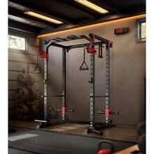 CuisinSmart Power Cage,1200LBS Multi-Function Power Cage,Power Rack For Home Gym With Dual Pulley Systems&More Training Attachments, Weight Workout Machine - màu đen - Xem 7