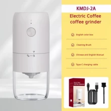 Máy xay cà phê điện chuyên nghiệp, phù hợp cho pha cà phê nhỏ giọt/bình Moka, động cơ đồng nguyên chất giảm tiếng ồn, lõi xay gốm độ chính xác cao có thể rửa được, sạc nhanh Type-C (với pin lithium 1800mAh), xay xung một chạm, hộp đựng bột trong suốt, thiết kế chống bắn tóe, phù hợp cho việc pha cà phê hàng ngày. - Nhiều màu - Xem 12