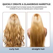 UKLISS 陶瓷电气石离子加热卷发梳 - 快速加热双电压，蓬松美发梳，适合日常通勤和旅行 - 黑色 - 查看 8